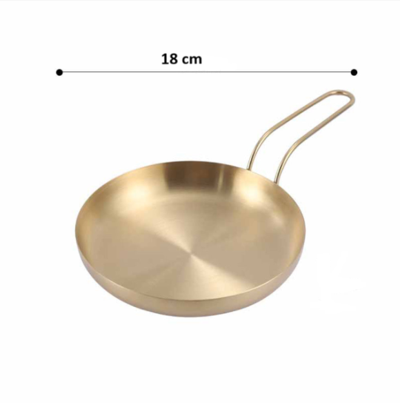 Golden Stainless Steel Frying Pan
