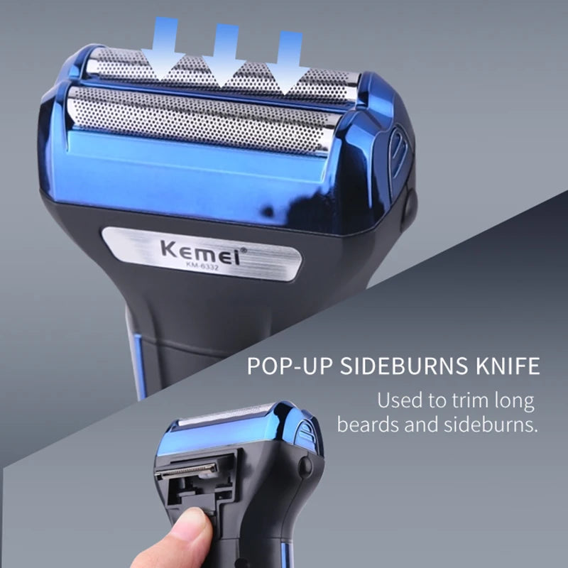 3-in-1 Rechargeable Men's Grooming Kit – Hair Clipper, Nose Trimmer & Shaver