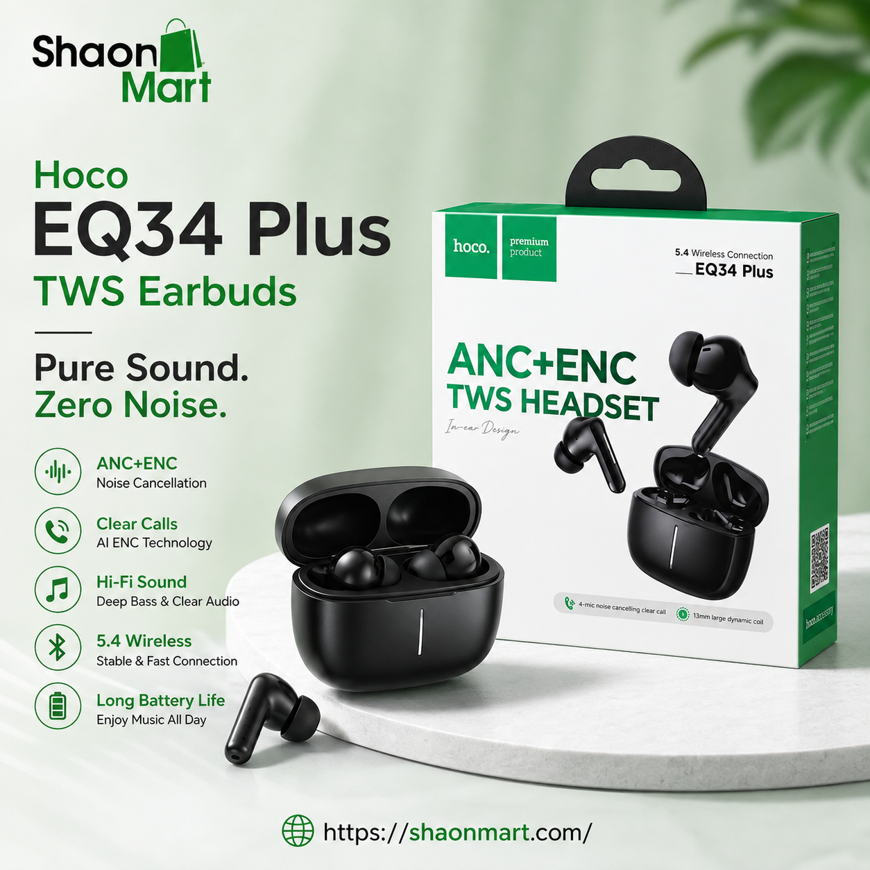 Hoco EQ34 Plus TWS Earbuds
