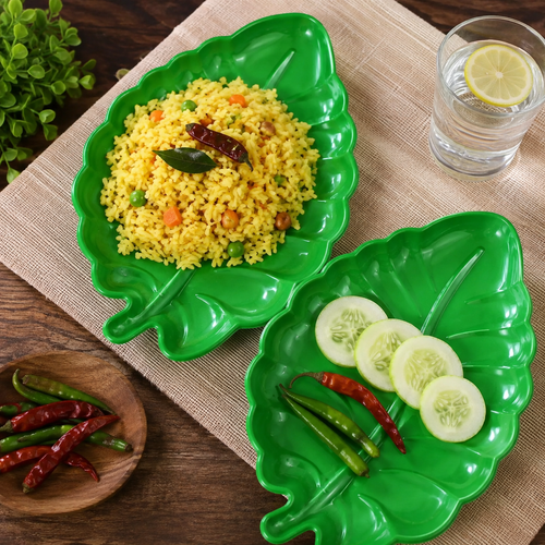 Taro Leaf Food Serving Tray (Set of 4)