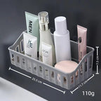 Wall Mounted Bathroom Storage Shelf Without Dril