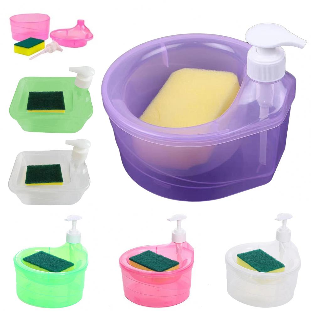 2-in-1 Dish Soap Dispenser With Sponge Holder
