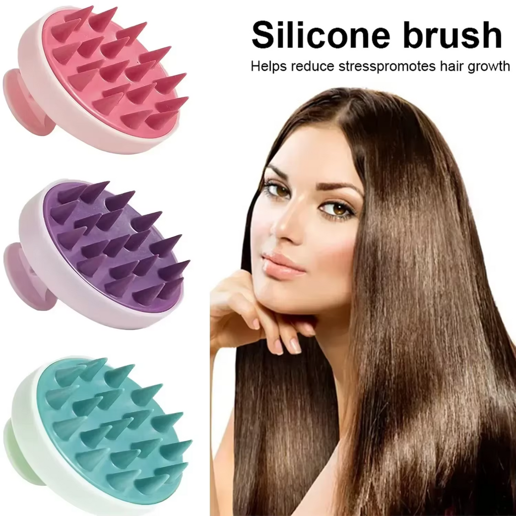 Silicone Scalp Massage Shampoo Brush