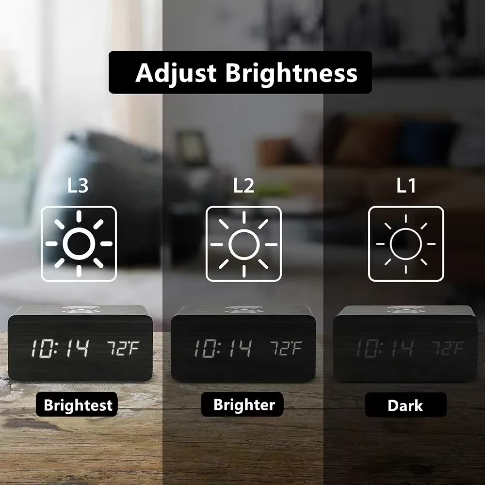 Premium Wooden Digital Clock