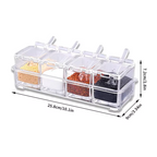 Premium 4 Grid Acrylic Spice Box