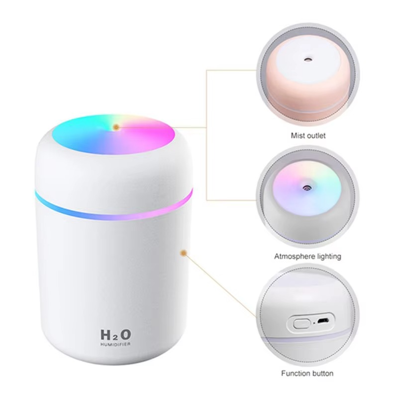 USB Mini Air Humidifier with LED Light
