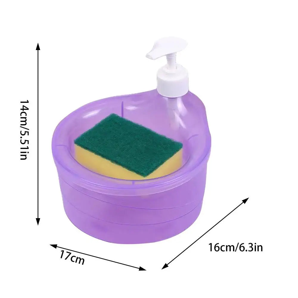 2-in-1 Dish Soap Dispenser With Sponge Holder