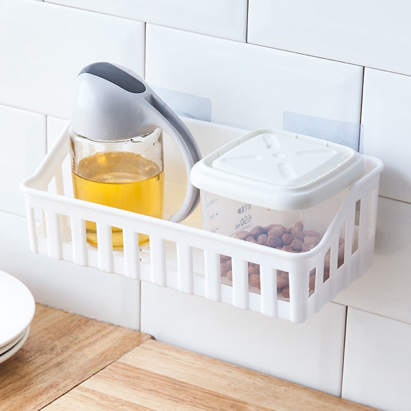 Wall Mounted Bathroom Storage Shelf Without Dril