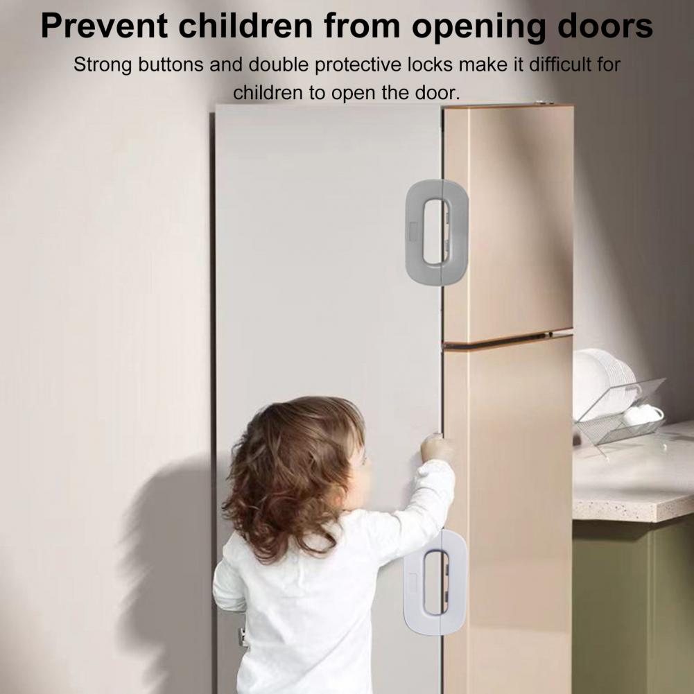 Double Button Adhesive Fridge Lock