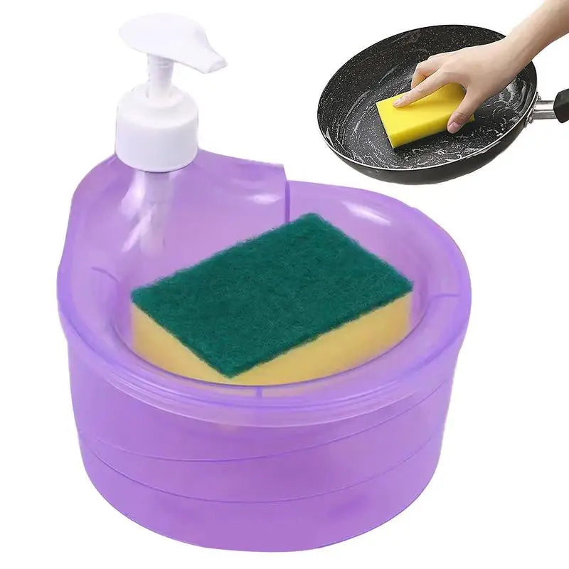 2-in-1 Dish Soap Dispenser With Sponge Holder