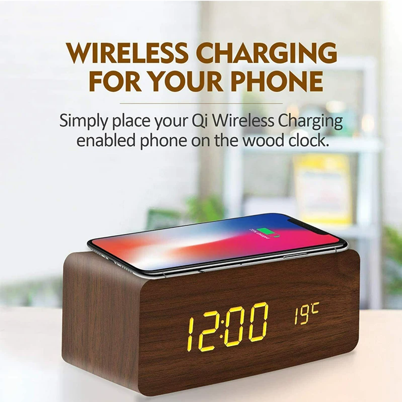 Premium Wooden Digital Clock