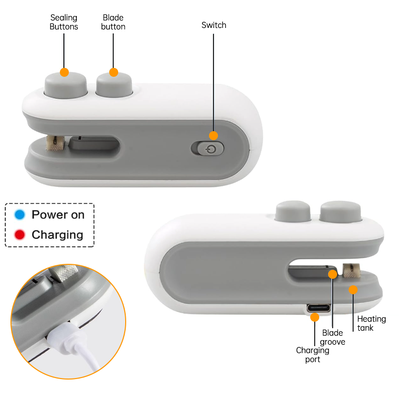 2-in-1 USB Mini Bag Sealer & Cutter