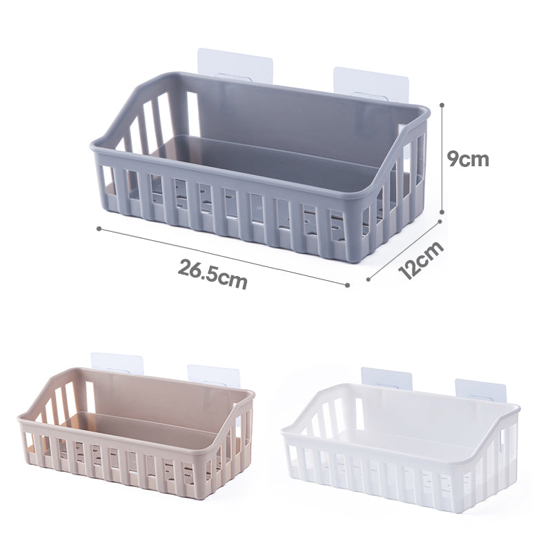 Wall Mounted Bathroom Storage Shelf Without Dril