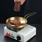 Golden Stainless Steel Frying Pan