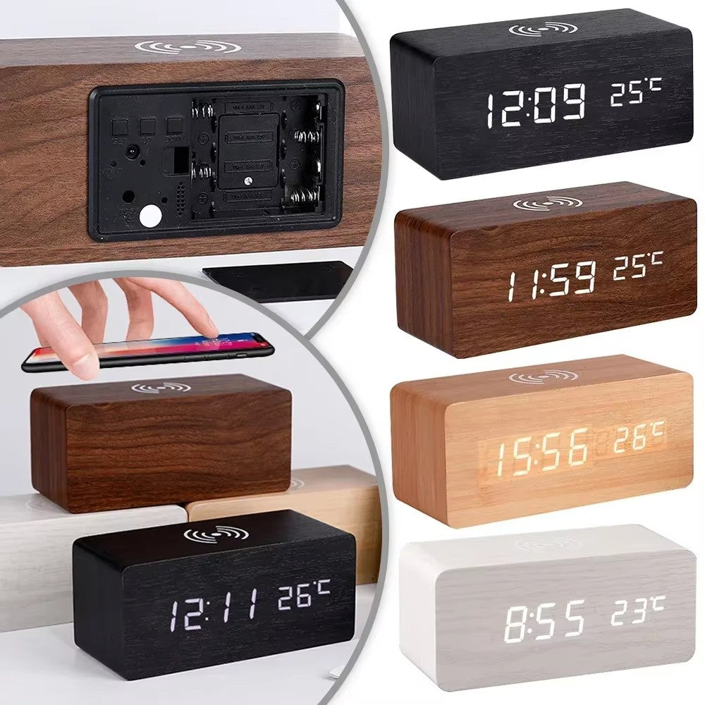 Premium Wooden Digital Clock