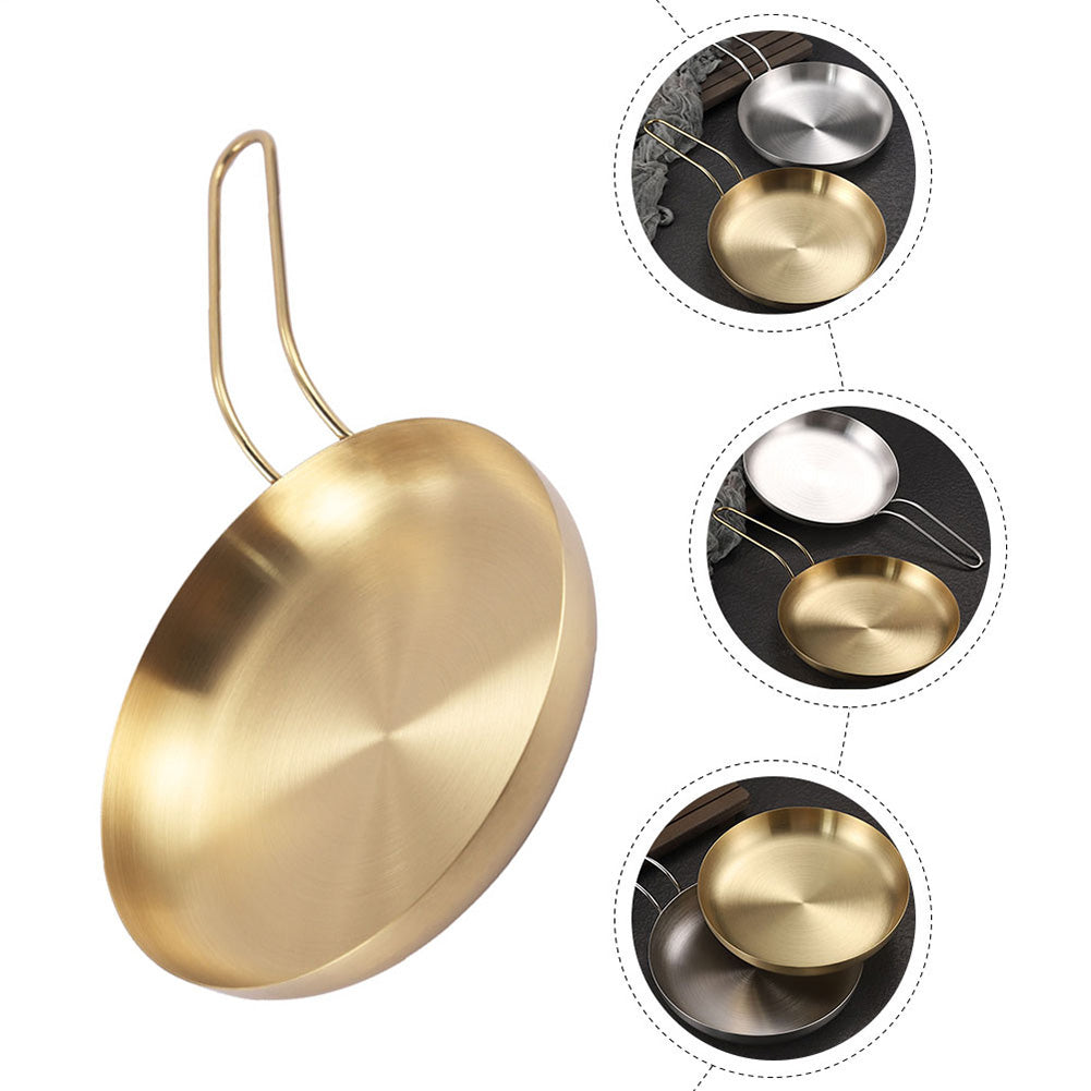 Golden Stainless Steel Frying Pan