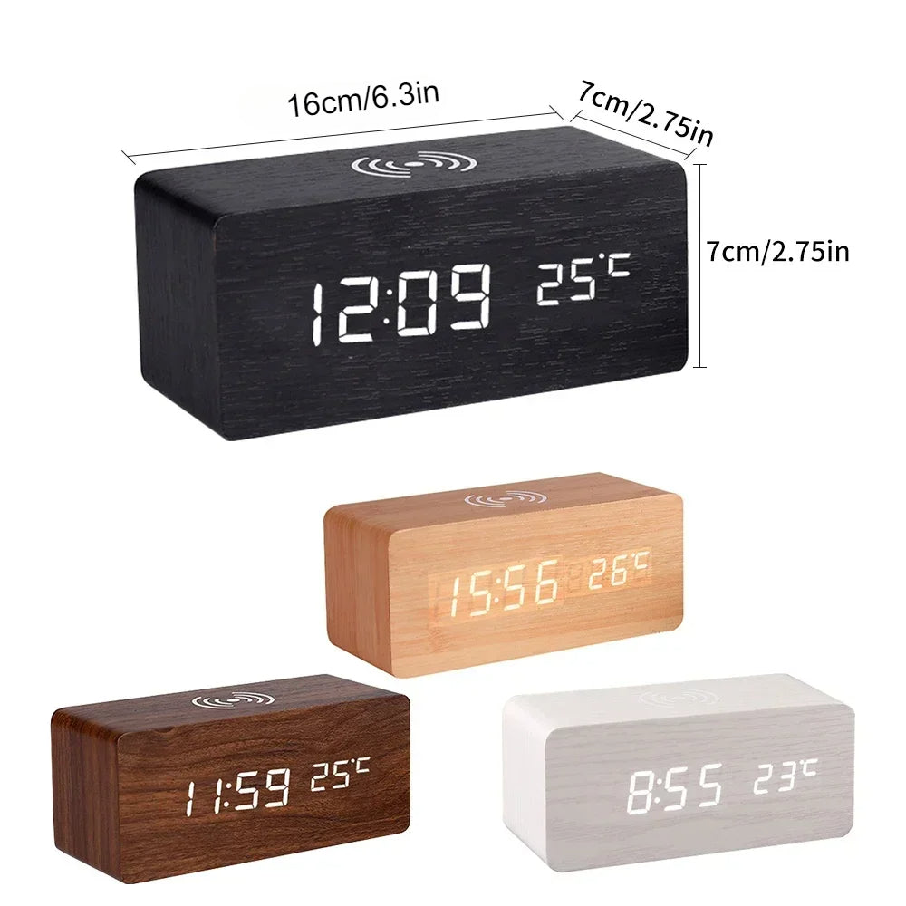 Premium Wooden Digital Clock
