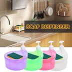 2-in-1 Dish Soap Dispenser With Sponge Holder