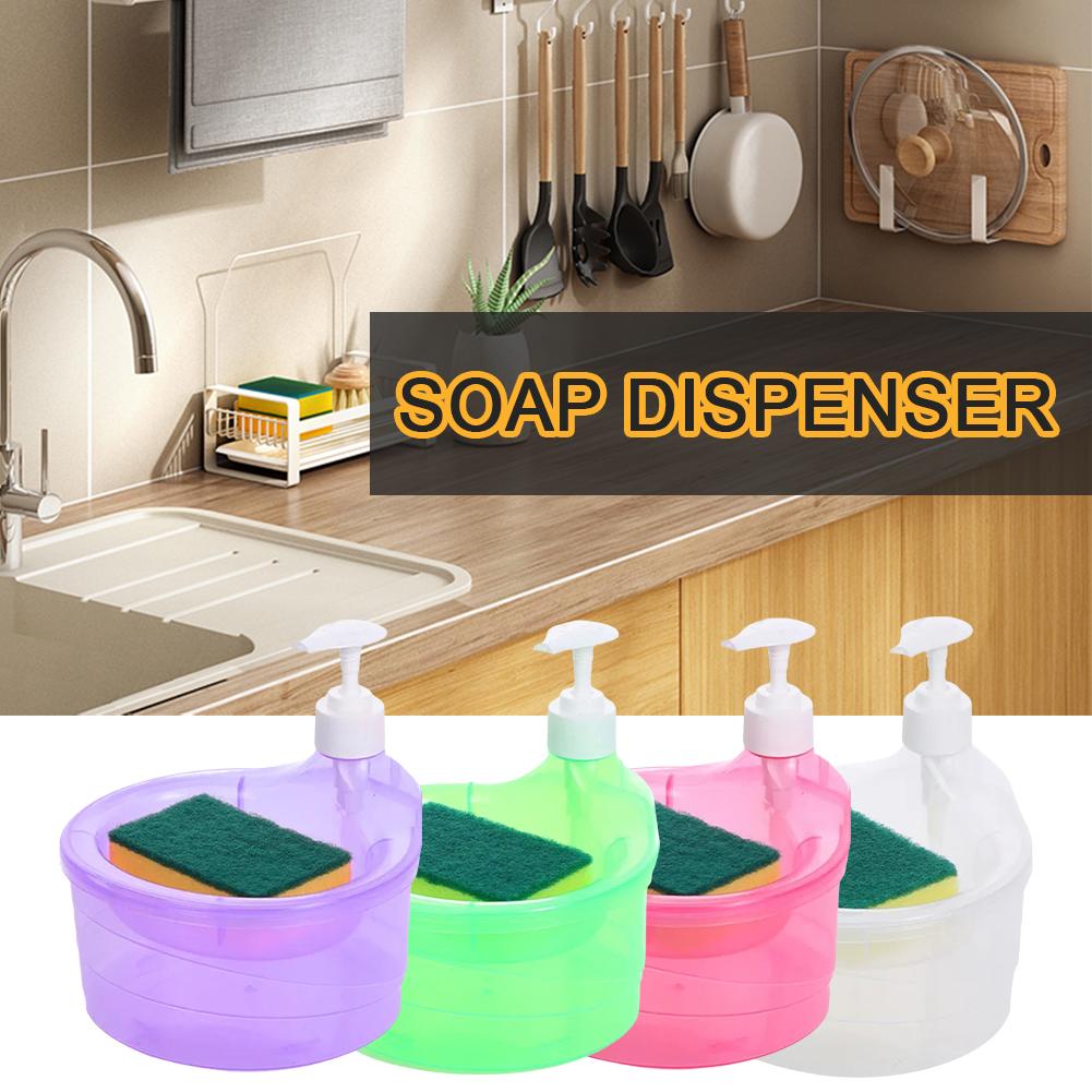 2-in-1 Dish Soap Dispenser With Sponge Holder