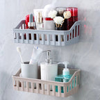 Wall Mounted Bathroom Storage Shelf Without Dril