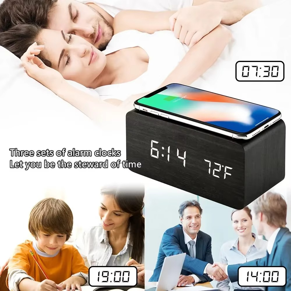 Premium Wooden Digital Clock