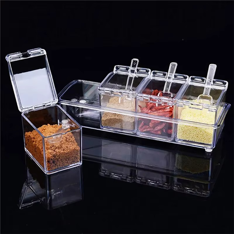 Premium 4 Grid Acrylic Spice Box