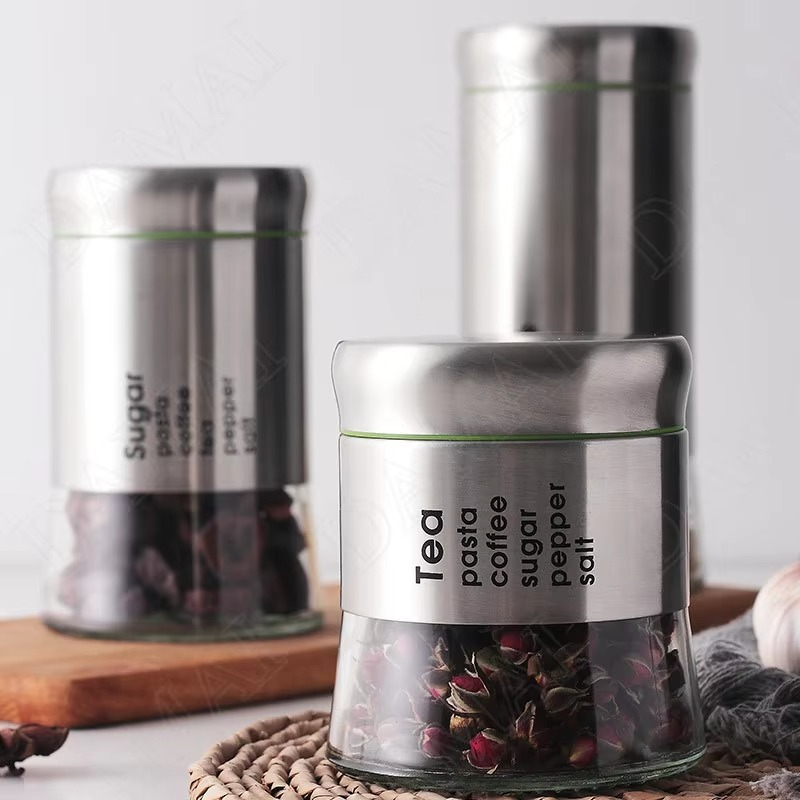3 Pcs Airtight Borosilicate Glass Storage Jar
