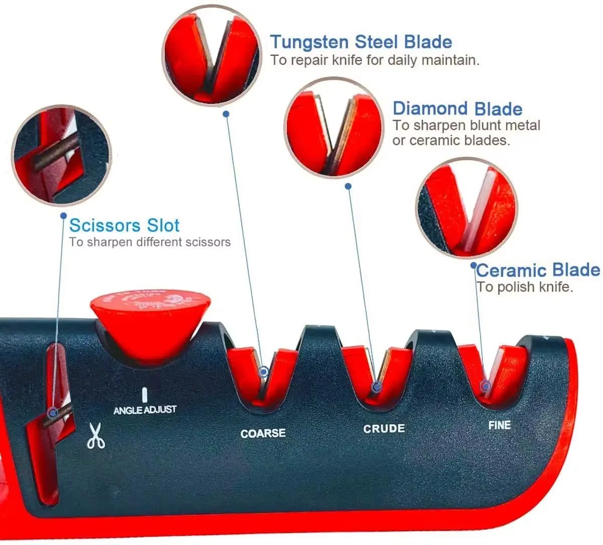 Heavy Duty 4 Stage Adjustable Knife Sharpener