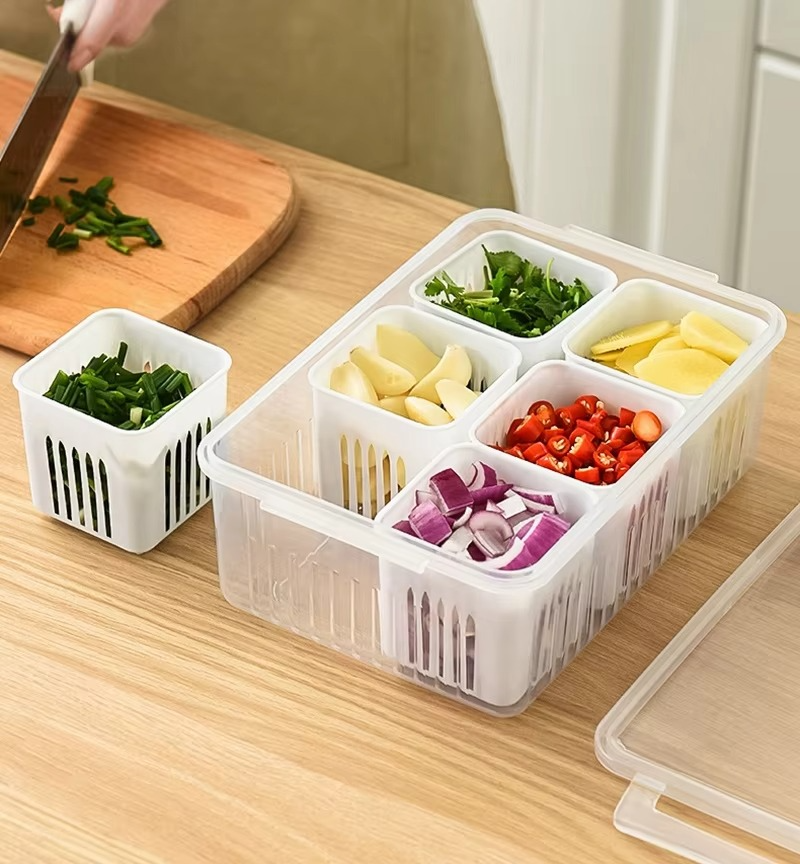 6-Grid Refrigerator Storage Organizer