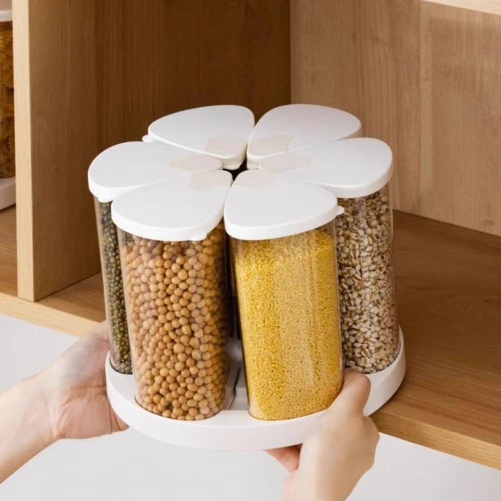 6-Grid Rotating Cereal Dispenser