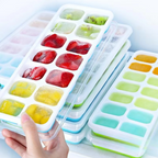14-Grid Silicone Ice Cube Tray with Lid