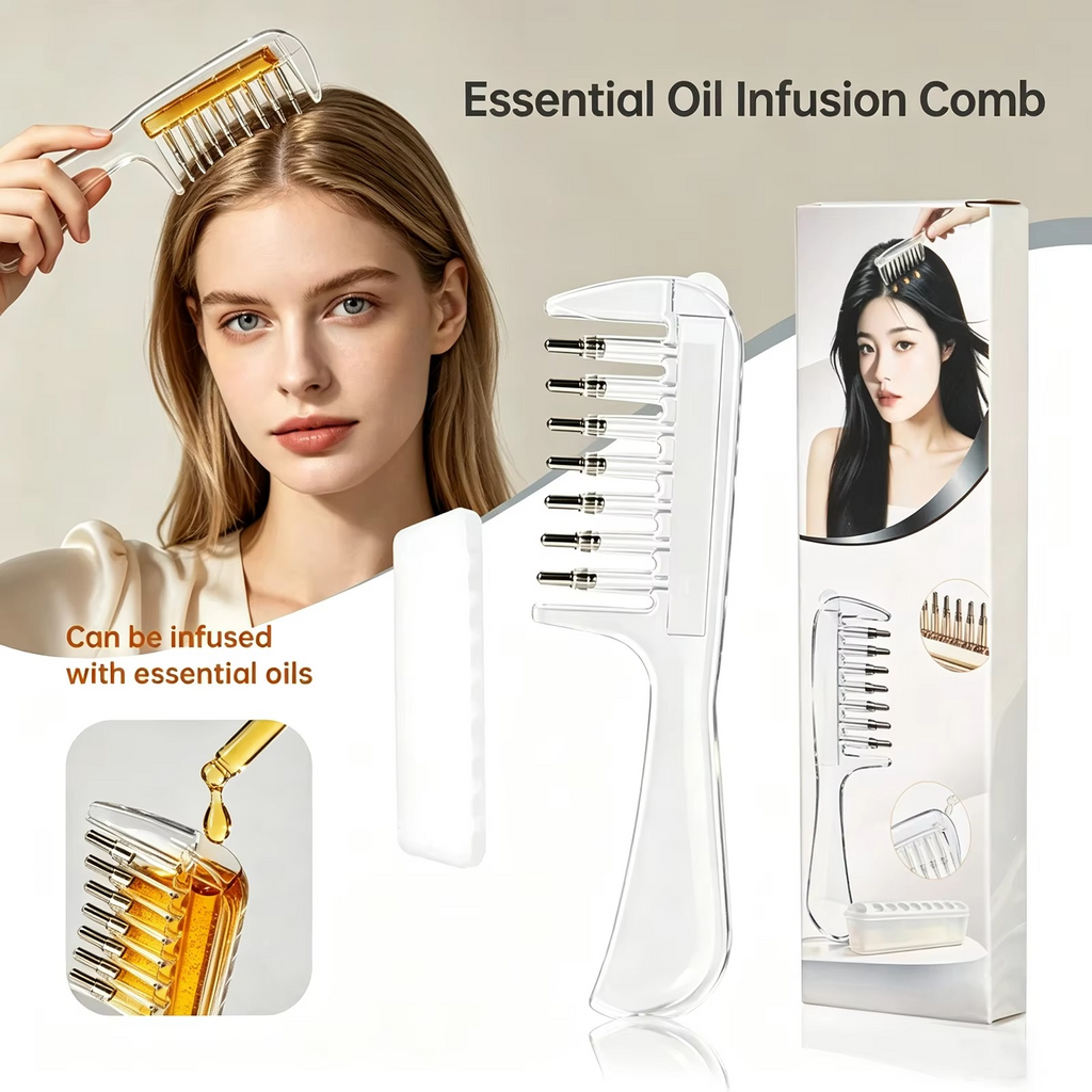 Refillable Hair Oil Applicator Comb