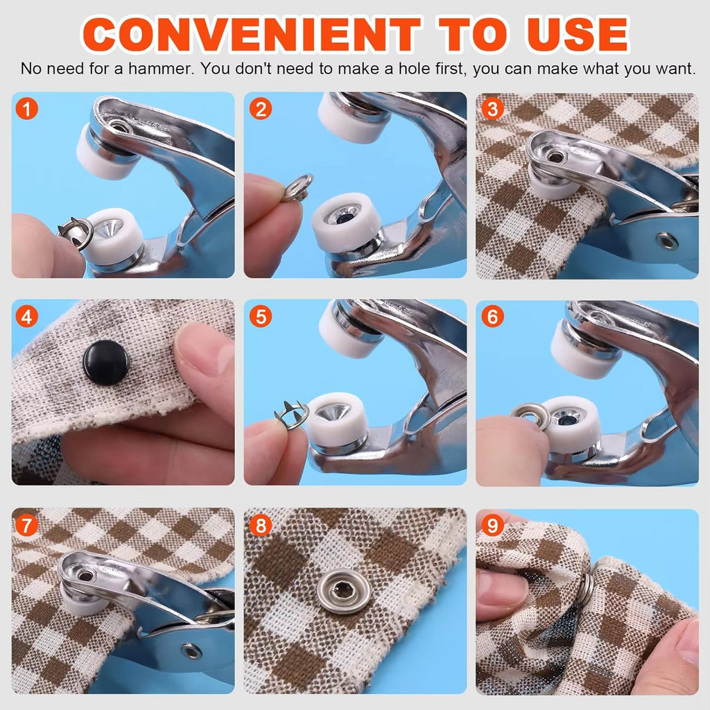5-Prong Snap Button Installation Tool Kit