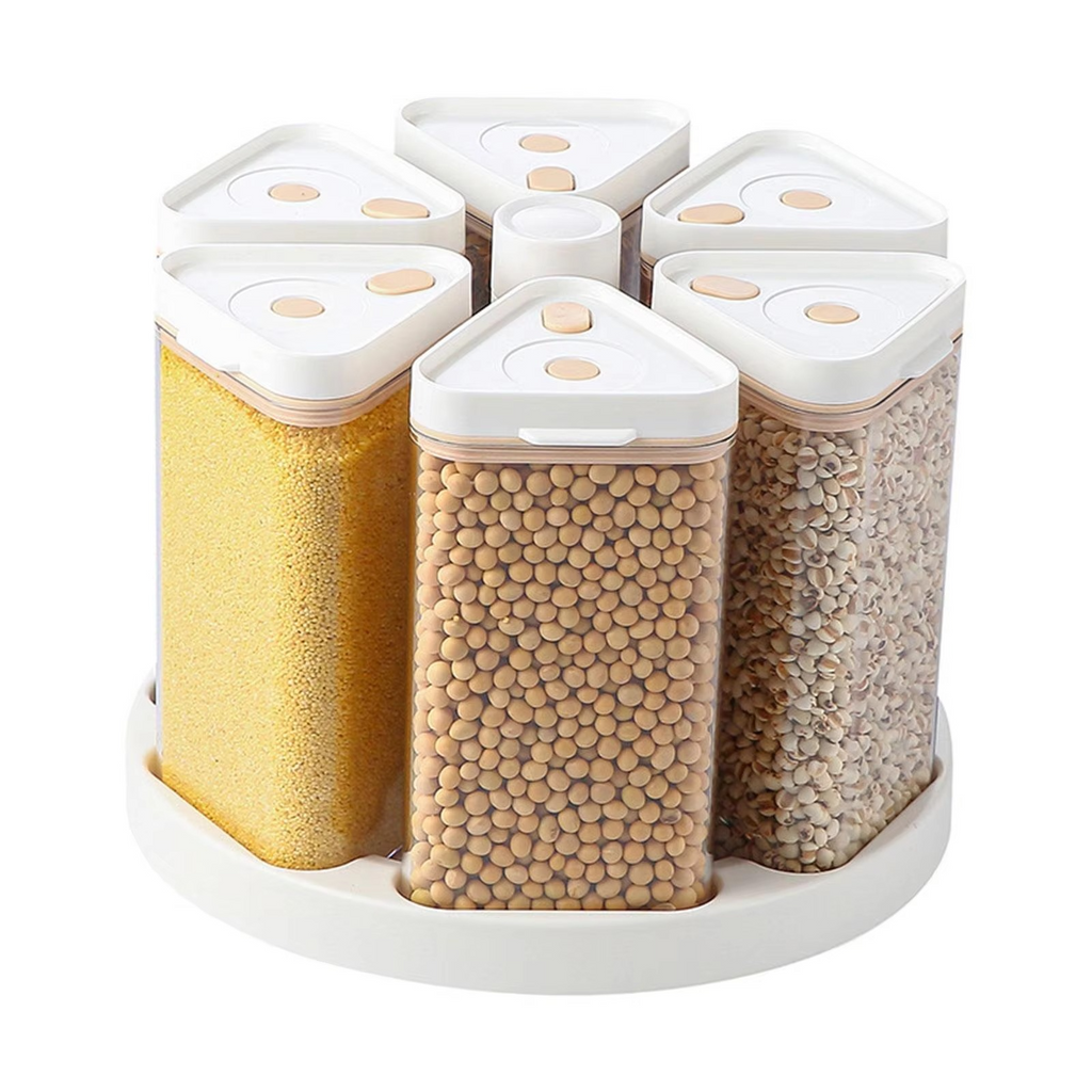 6-Grid Rotating Cereal Dispenser
