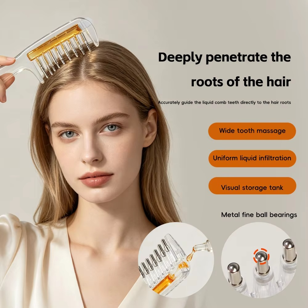 Refillable Hair Oil Applicator Comb