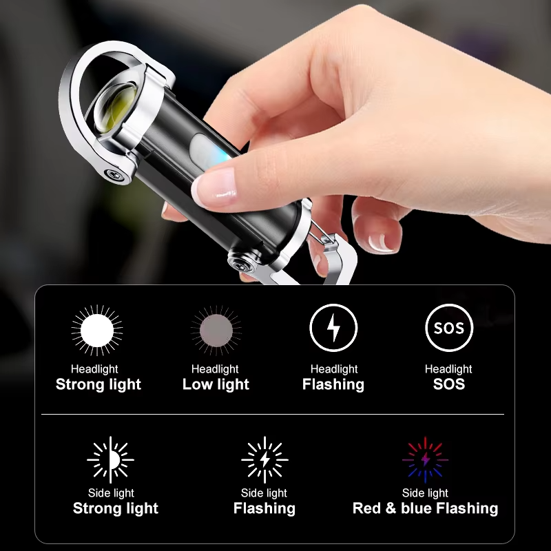Mini Multi-Functional COB Keychain Flashlight