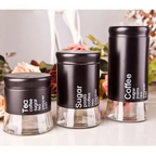 3 Pcs Airtight Borosilicate Glass Storage Jar