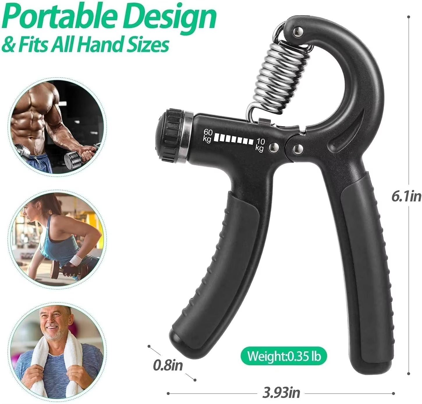 Adjustable Hand Grip Strengthener (5–60kg)