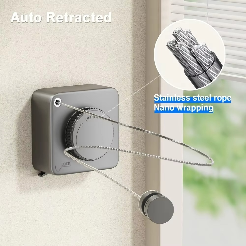 Compact Retractable Clothesline