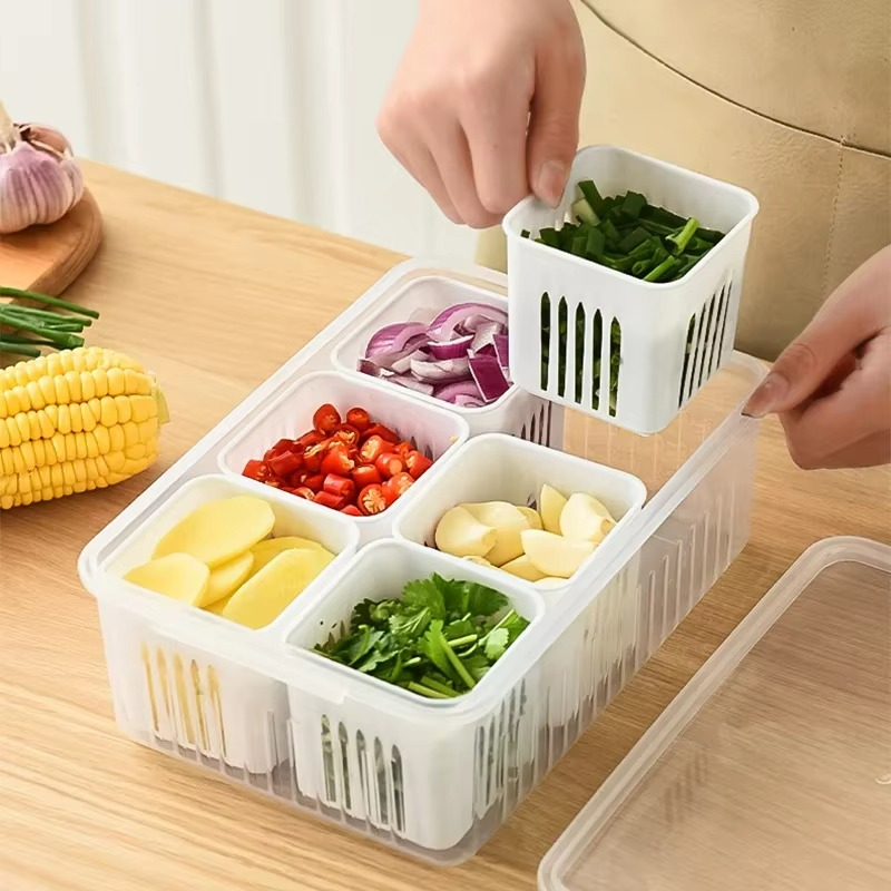 6-Grid Refrigerator Storage Organizer