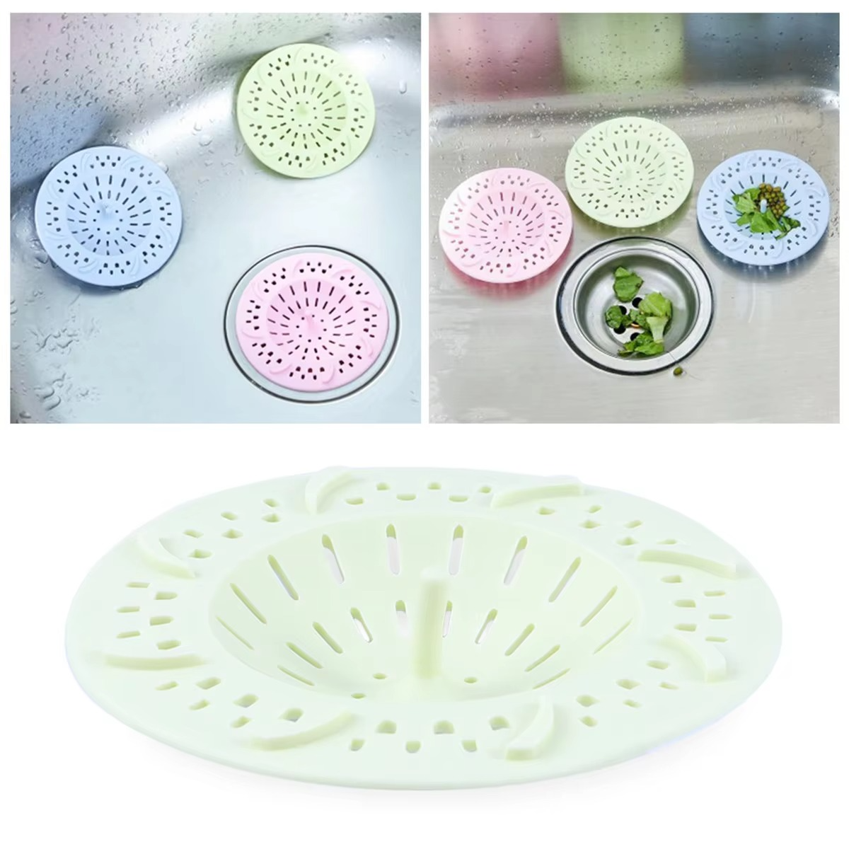Kitchen & Bathroom Silicone Sink Drain Filter