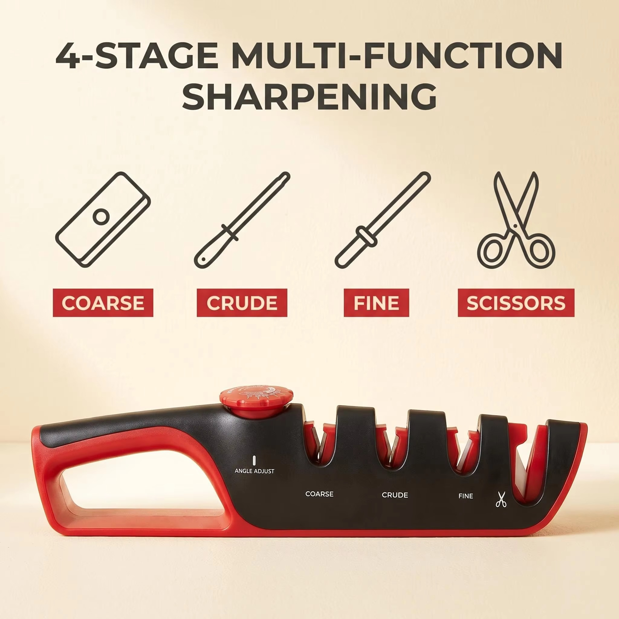 Heavy Duty 4 Stage Adjustable Knife Sharpener