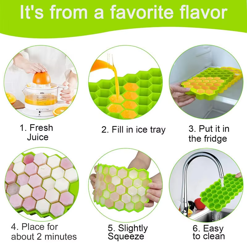 37-Cavity Silicone Honeycomb Ice Tray