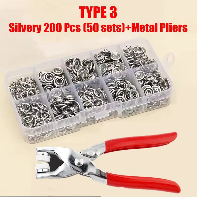 5-Prong Snap Button Installation Tool Kit
