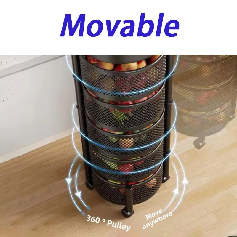 360° Rotating Kitchen Storage Rack