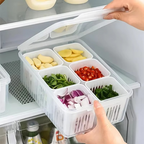 6-Grid Refrigerator Storage Organizer