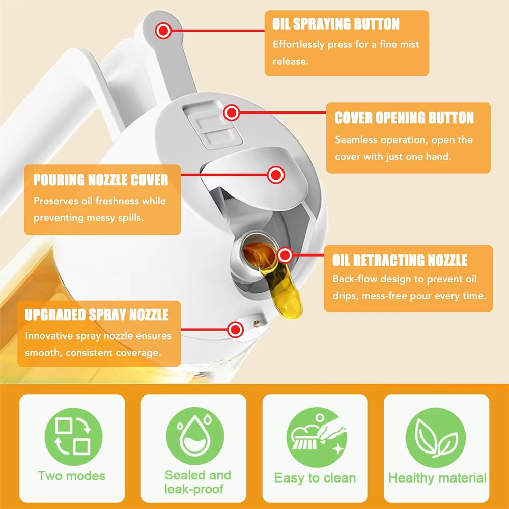 Automatic Oil Spray Dispenser Bottle