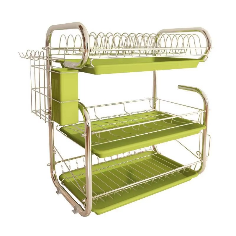 3-Tier Stainless Steel Dish Drying Rack