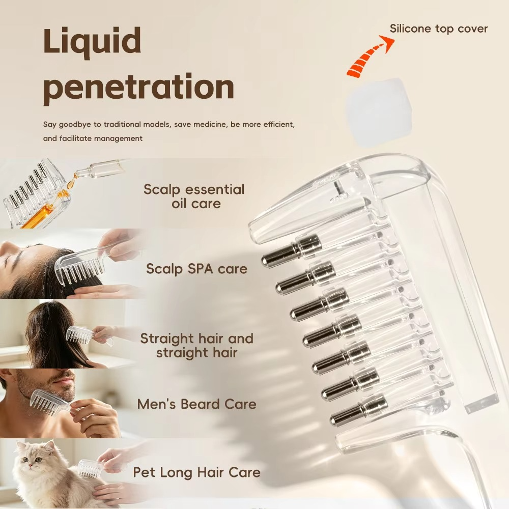 Refillable Hair Oil Applicator Comb