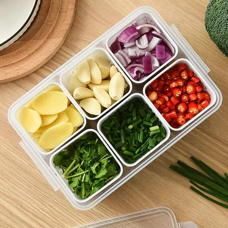 6-Grid Refrigerator Storage Organizer